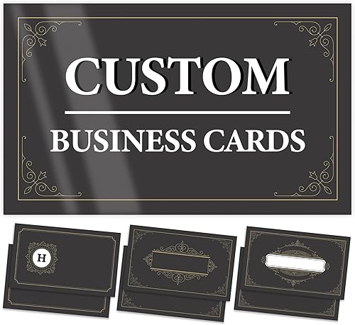 Custom Business Cards with Your Logo, Business Cards Customize Front and Back 100PCS Printable, Personalized Business Cards for Small Business