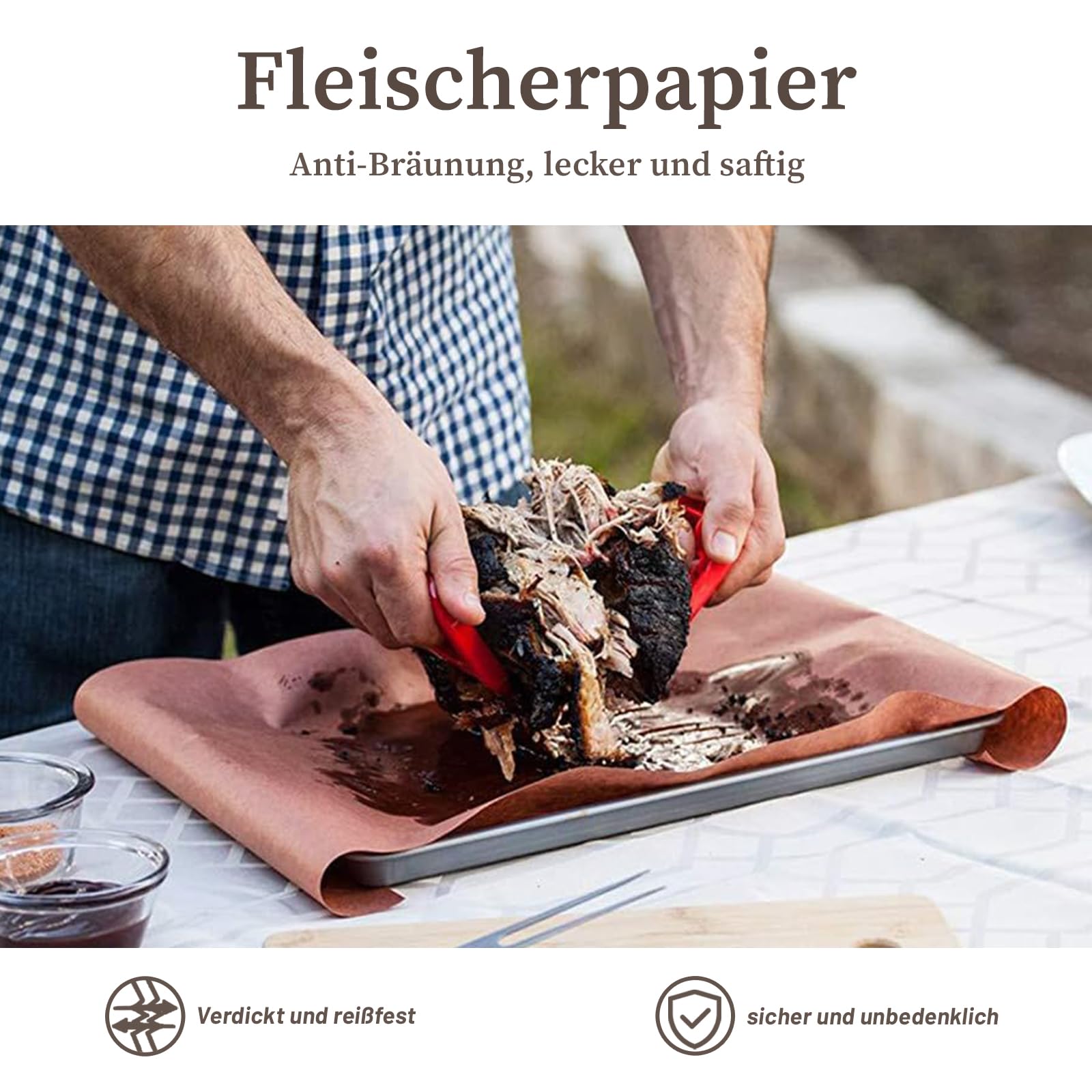 Butcher Paper 40CM x 30M Metzgerpapier KäSepapier Pink Butcher Paper Multifunktionelles BBQ Kraftpapier RäUchern Und Fleischverpackung Butcher Paper