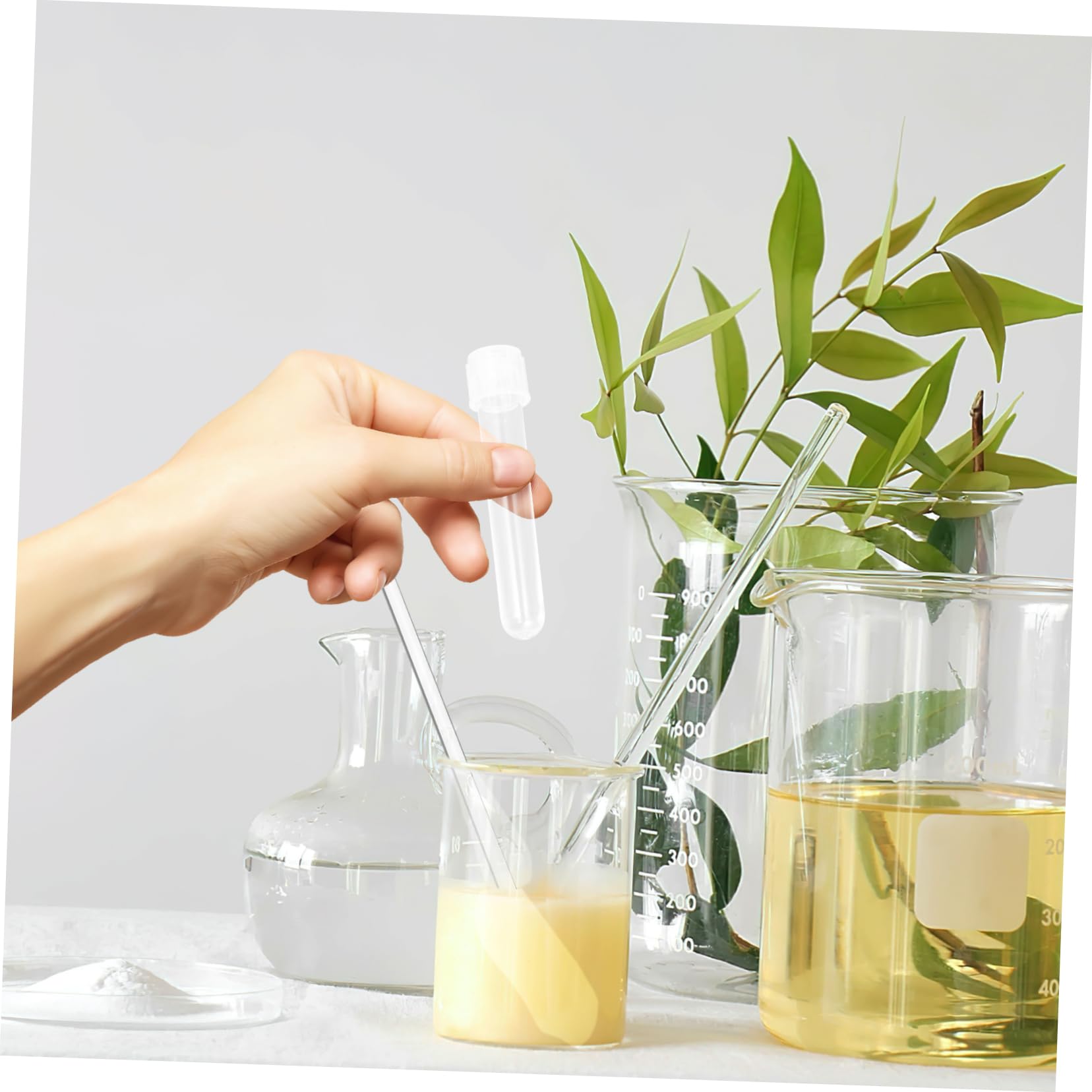 Mobestech 120pezzi Provette Plastica Con Coperchio Tubetti Per Campioni Di Liquidi e Cellule Per Laboratori e Uso Viaggi Trasparenti e Leggeri