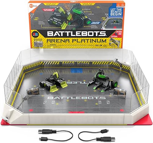 HEXBUG BattleBots Arena Platinum - Robot de juguete multijugador a control remoto para niños - para niños y niñas a partir de 8 años