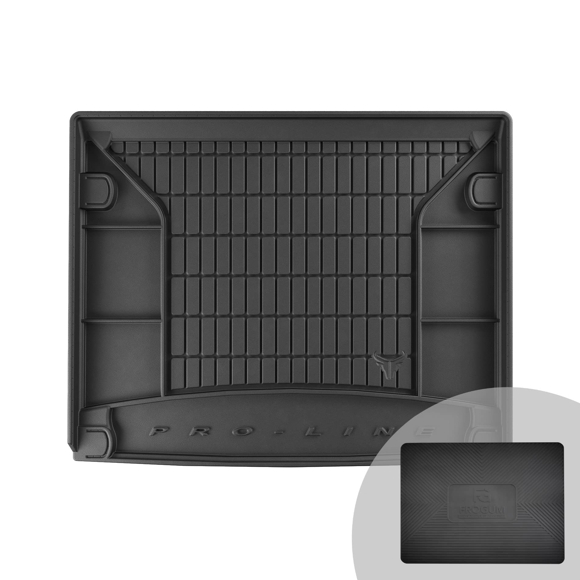 FROGUM ProLine 3D Alfombrilla Exclusiva de Goma cubeta Maletero para Peugeot Rifter Desde 2018 | Práctico Organizador | Los Bordes más Altos | Al Tamaño