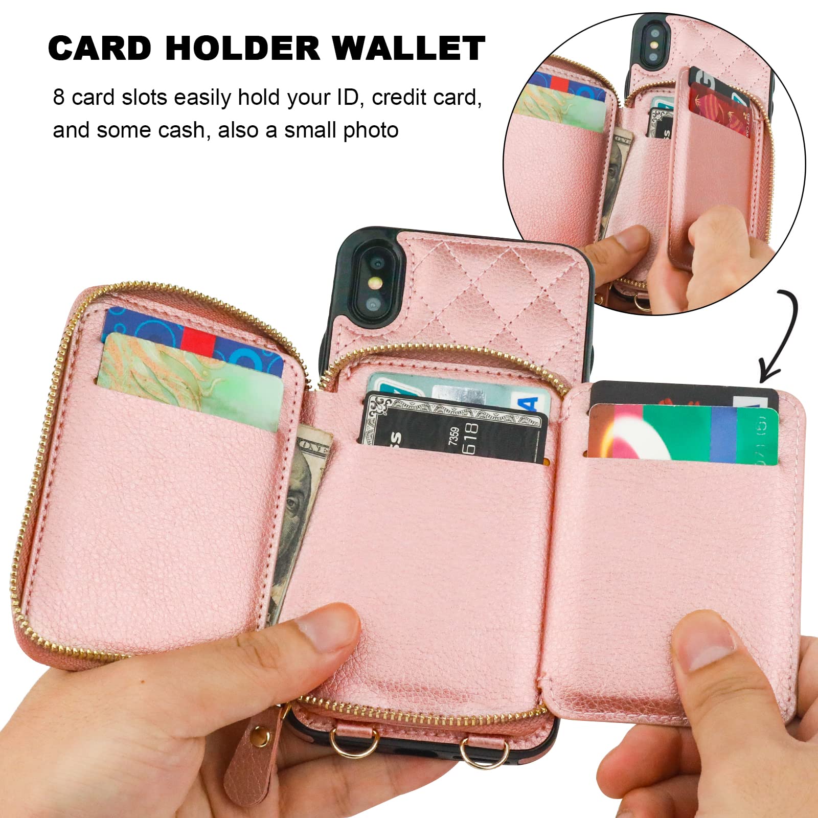 Bocasal Crossbody Wallet Case For IPhone 13 Mini, RFID - View #6