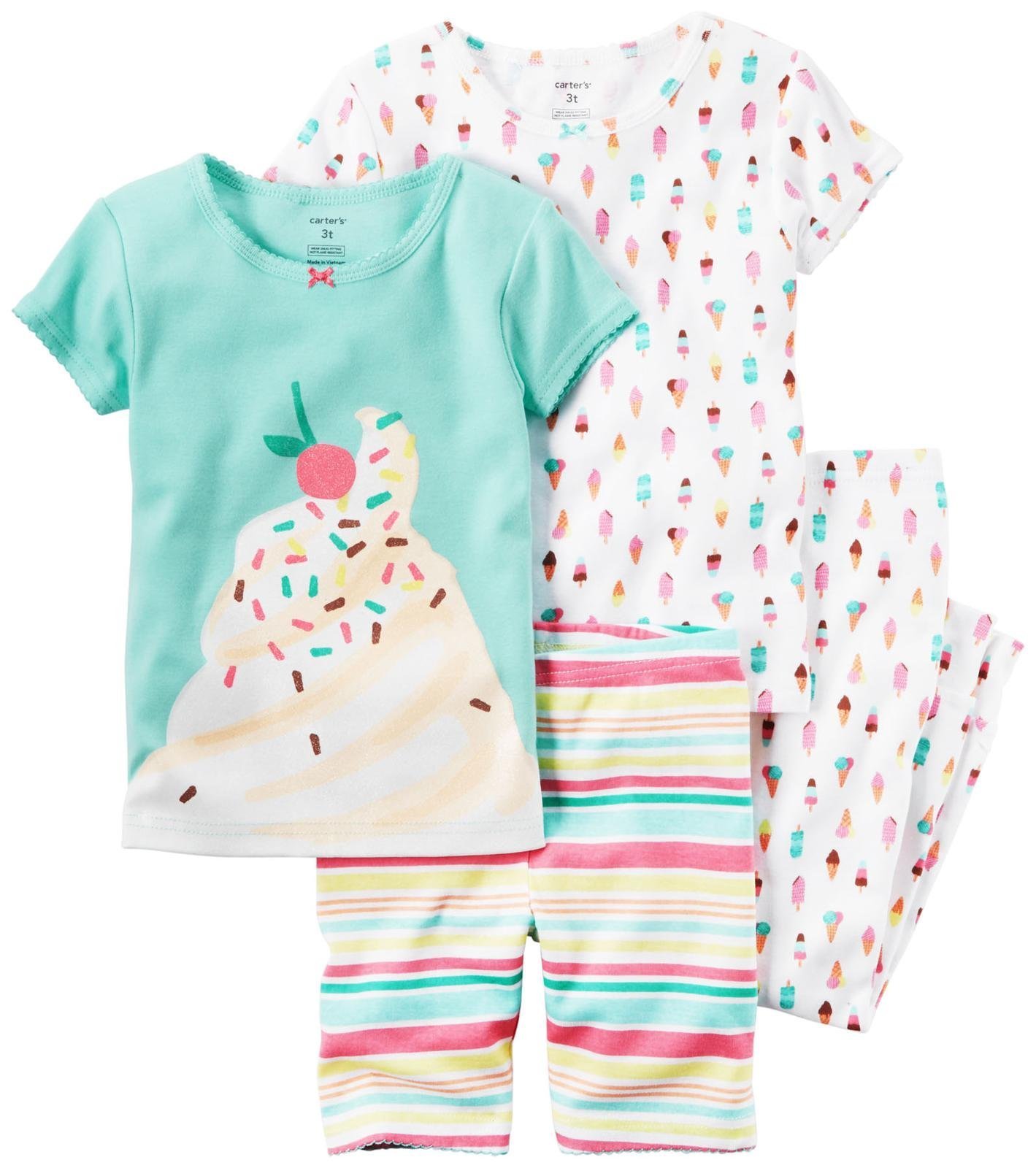 Carter's Baby Girls' 4 Pc Cotton 331g232, Print, 6M