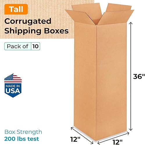 Miniatura 529 de Cajas para envío IDL Packaging - B-1266-5 de cartón corrugado, tamaño pequeño, de 12 pulgadas de largo x 6 pulgadas de ancho x 6 pulgadas de alto