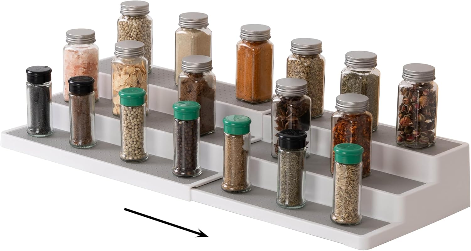 SIMPLEMADE 3-Tier Spice Rack Organizer – Versatile Storage Shelf for Kitchen, Bathroom, Bedroom & Office, Set of 1, White SIMPLEMADE 3-Tier Spice Rack Organizer – Versatile Storage Shelf for Kitchen, Bathroom, Bedroom & Office, Set of 1, White