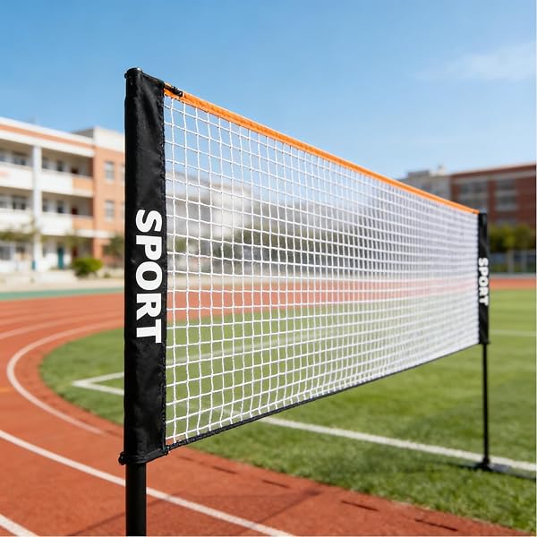 Rete da badminton,pieghevole, altezza regolabile, resistente alle intemperie - Rete da giardino per badminton, pickleball | per famiglia, bambini, adulti, sport in spiaggia, campo, giochi, - 3