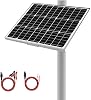 12V 20W Solar Battery Trickle Charger & Maintainer - Waterproof 20 Watt Solar Panel Built-in Smart MPPT Charge Controller + Adjustable Pole Mount Brackets for Pole Dia 1.5-3.0inch/40-80mm