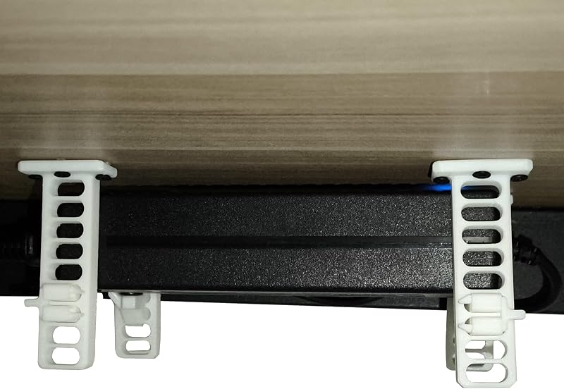 Universal Under Desk Mount for Power Brick Holder Docking Station Mount Power Strip (White)