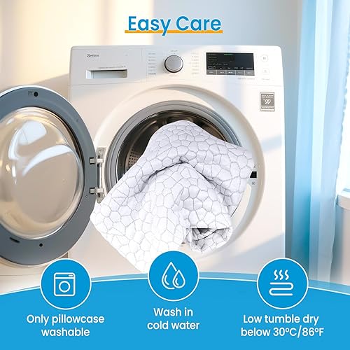 Miniatura 56 de QUTOOL Juego de 2 almohadas refrescantes mejoradas de tamaño Queen, almohadas de espuma viscoelástica trituradas CertiPUR-US para personas que