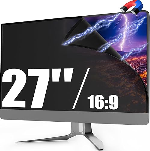 Miniatura 9 de Filtro magnético de pantalla de privacidad para monitor de 24 pulgadas para computadora sin marco, relación de aspecto 16:9, protección ocular
