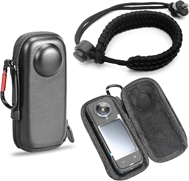 Carry Case for Insta360 X5/X4 Accessories, Protective Portable Bag with Insta 360 X5/X4 Camera Wrist Strap Lanyard