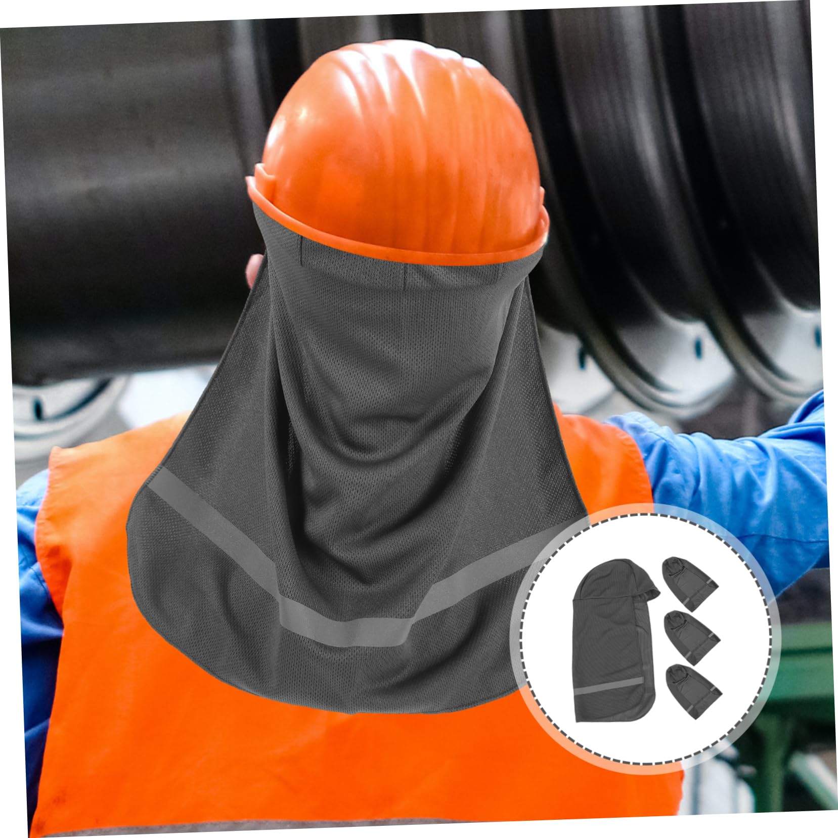 Homoyoyo Visiera Per Casco Di Sicurezza Con Striscia Riflettente Protezione Per Il Collo Protezione Per Cappello Da Protezione Per Attività All'Aperto Fodera Per Cappello