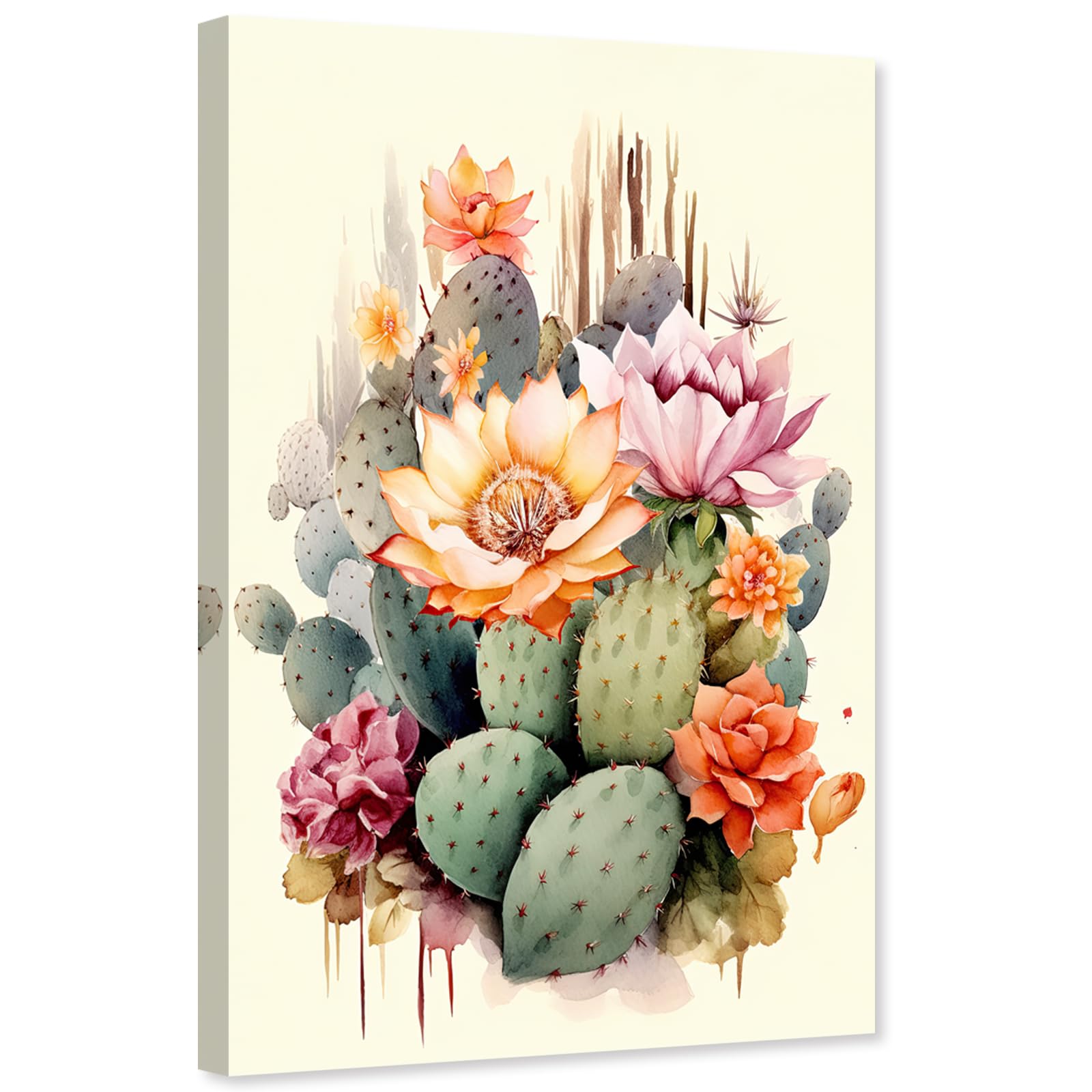 Amazon.co.jp: ARTZGX 多肉植物 キャンバス ウォールアート サボテン
