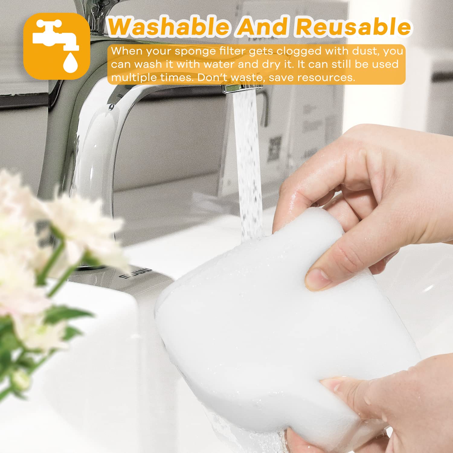 SET FILTRO FELTRO Schiuma Di Ricambio Per Shark Powerhead AH401C AH405 - Foto 2