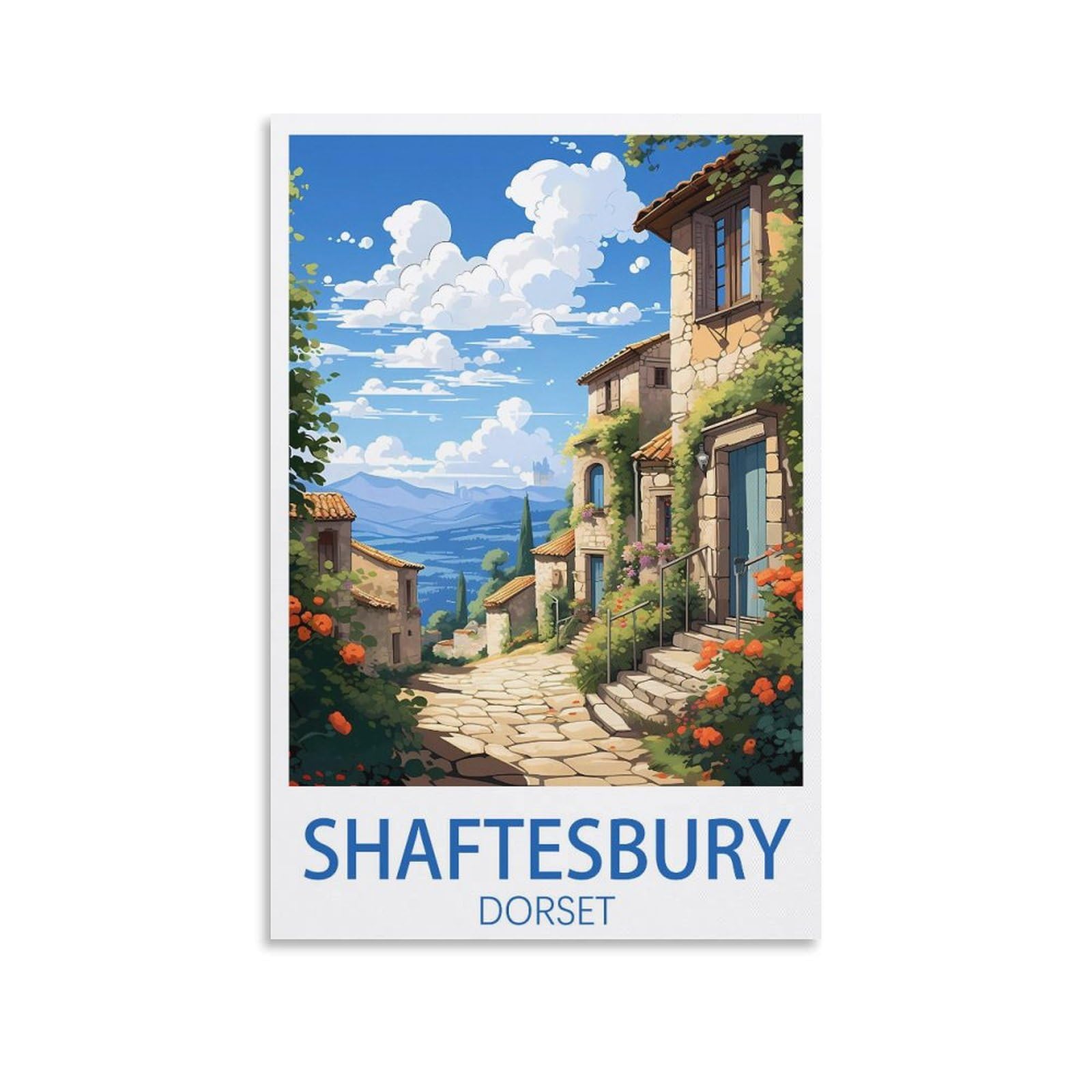EZMLFA 5D Diamond Painting Kits for Adults,Shaftesbury Dorset Diamond Art Kits for Beginners,Full Drill Diamonds Gem Art for Home Wall Decor Gift 40x50cm