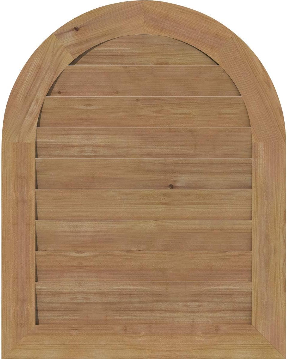 Tесh Dеаlѕ 🔥 Ekena Millwork GVWRT16X2402SDUWR Round Top Gable Vent Gable Vent, 16W x 24 (21W x 29H Frame Size), Western Red Cedar, Unfinished