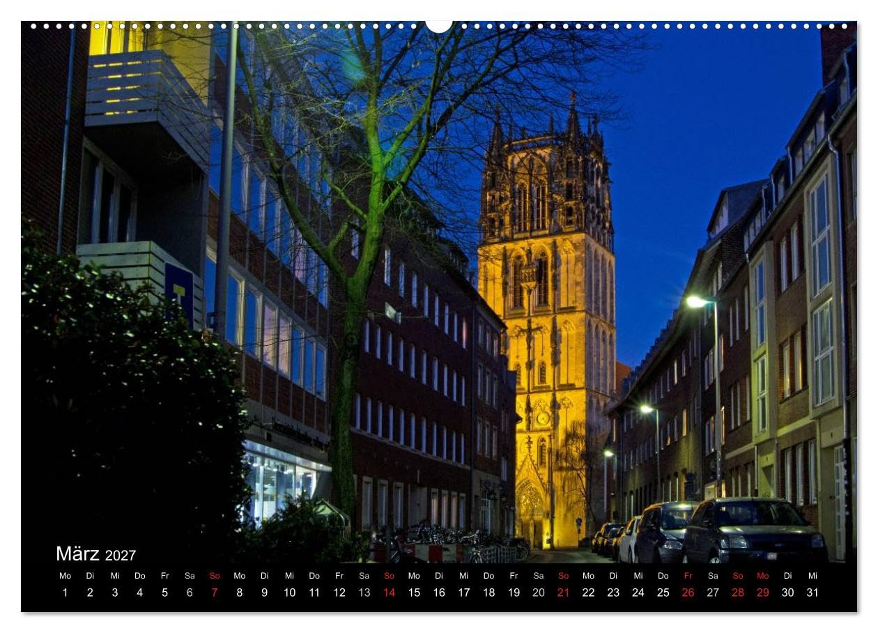 CALVENDO - Münster - Geschichten aus verschiedenen Jahrhunderten (Wandkalender 2027 DIN A2 quer), Monatskalender: Münster, ein fotografischer Rundgang durch eine Stadt mit Kirchen, Dom und verschieden