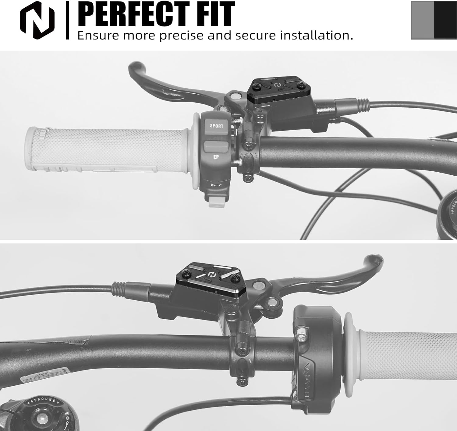 NICECNC Rear Brake Disc Guard Protector & Brake Reservoir Cover Cap Compatible with Surron Light bee X/S/ L1E,Compatible with Segway X160 X260 See Fitment