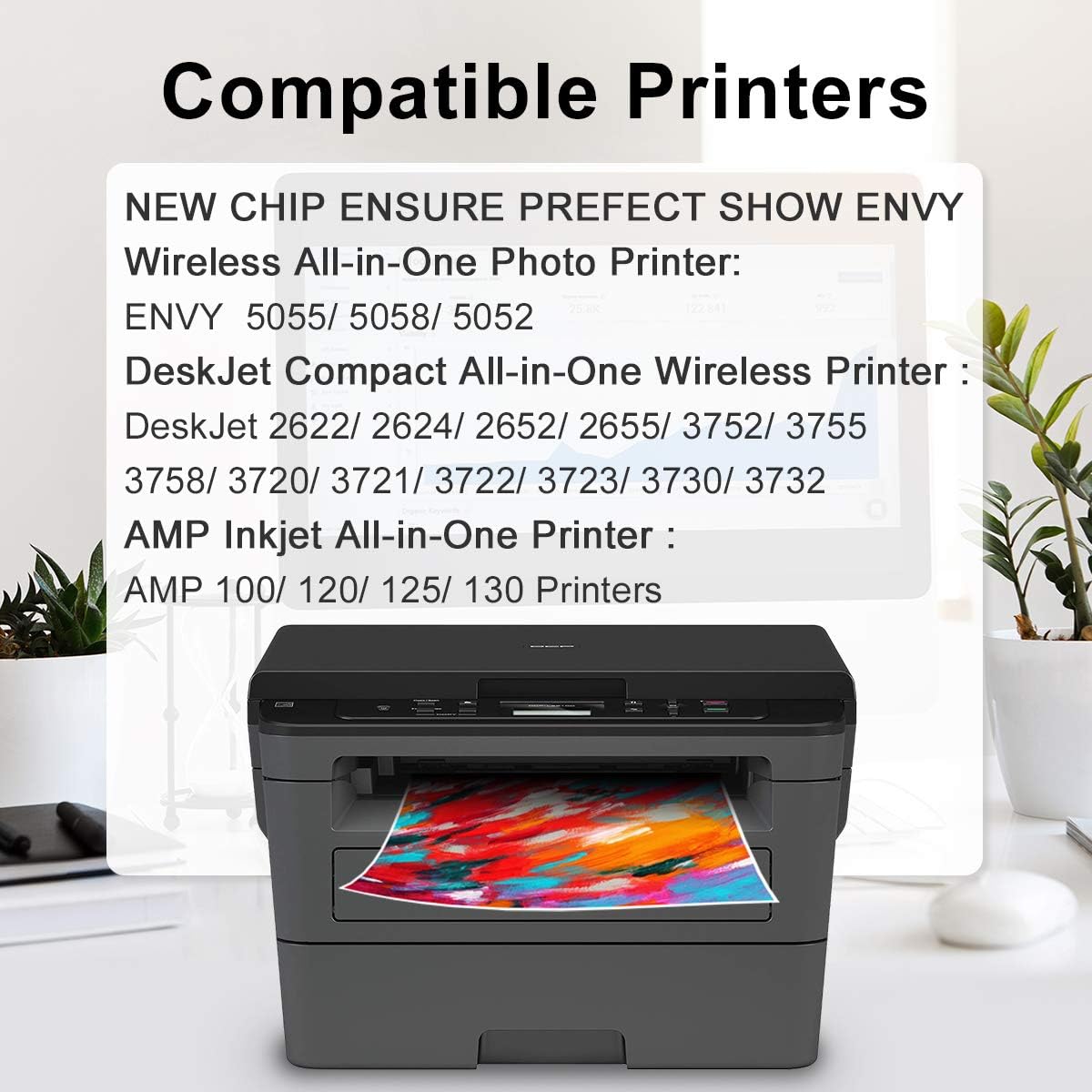 Buy 1 get 1 H&BO TOPMAE Remanufactured Ink Cartridge Replacement for HP 65XL 65 XL for Envy 5055 5052 5058 DeskJet 3755 3752 2652 2655 2622 3720 3722 2624 3758 AMP 100 Printer (1 Black 1 Tri-Color)