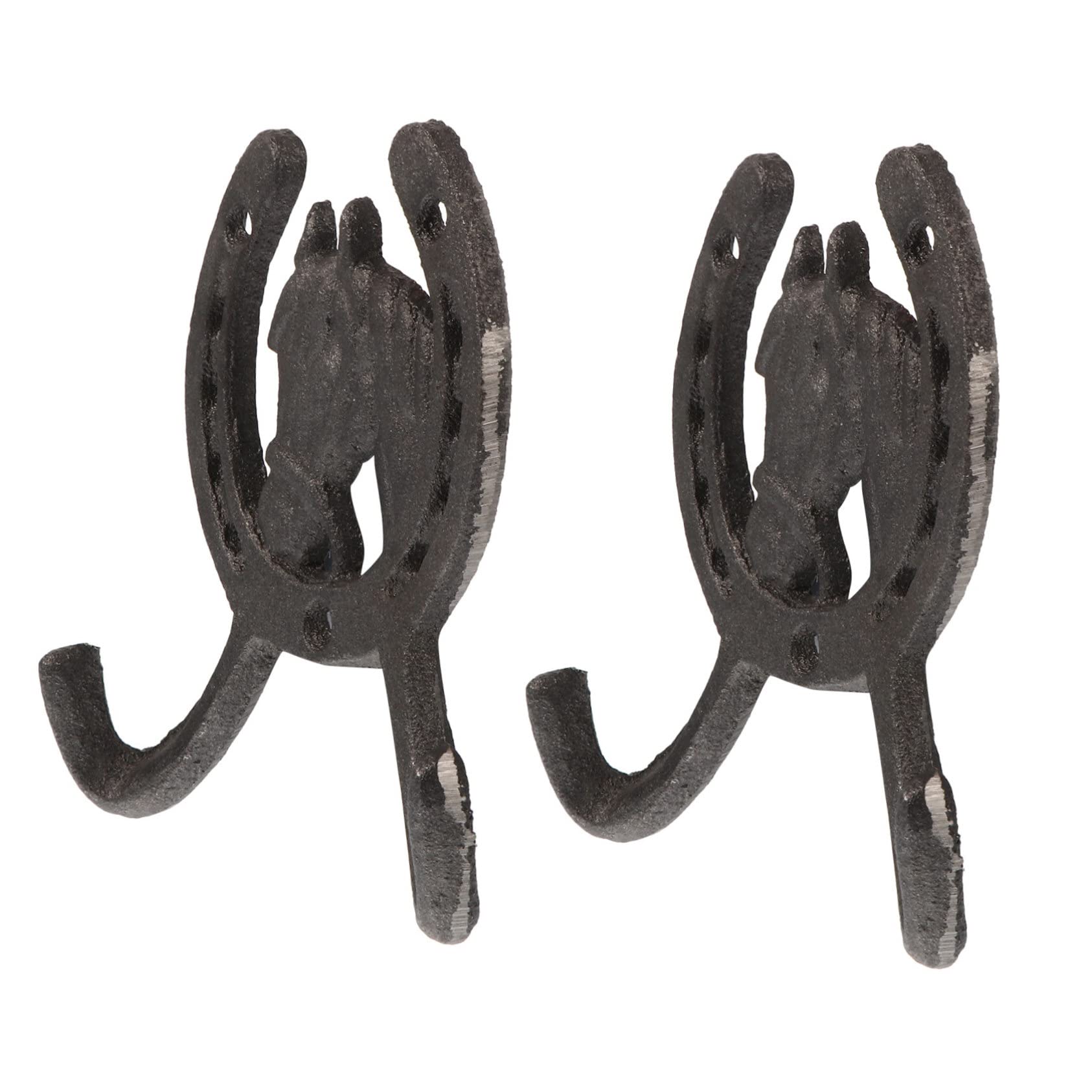 PRETYZOOM 12 Piezas Cabeza De Caballo Pezuña Doble Gancho Montaje En Pared Perchero Ganchos Para Colgar Abrigos Corbata Montado En La Pared Sombrero Rack Ganchos De Techo Resistentes