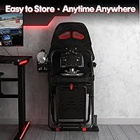 Vista 3 de RACGTING Racing Simulator Cockpit for G920 G29 G923, Foldable Racing Simulator for Thrustmaster T248X T248 T300 T150 458 TX Xbox PS5 PS4 PC (Black)