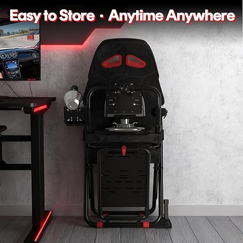 Vista 3 de RACGTING Racing Simulator Cockpit for G920 G29 G923, Foldable Racing Simulator for Thrustmaster T248X T248 T300 T150 458 TX Xbox PS5 PS4 PC (Black)