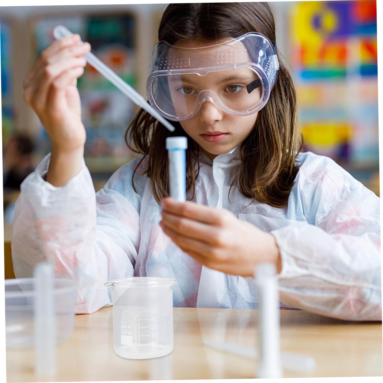 Béchers Gradués 5 Pièces en Verre pour Laboratoire