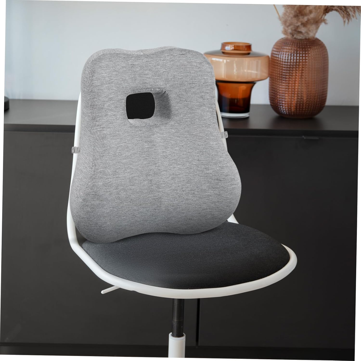 Ergonomic Lumbar Pillow for Office Chair Donut Pillow for Lower Back Support Breathable Couch Back Cushion