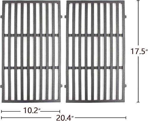Miniatura 2 de Hongso Rejillas de parrilla de 17.5 pulgadas, barras aromatizantes de 15.3 pulgadas, tubos de quemador de 18 pulgadas, piezas de repuesto para