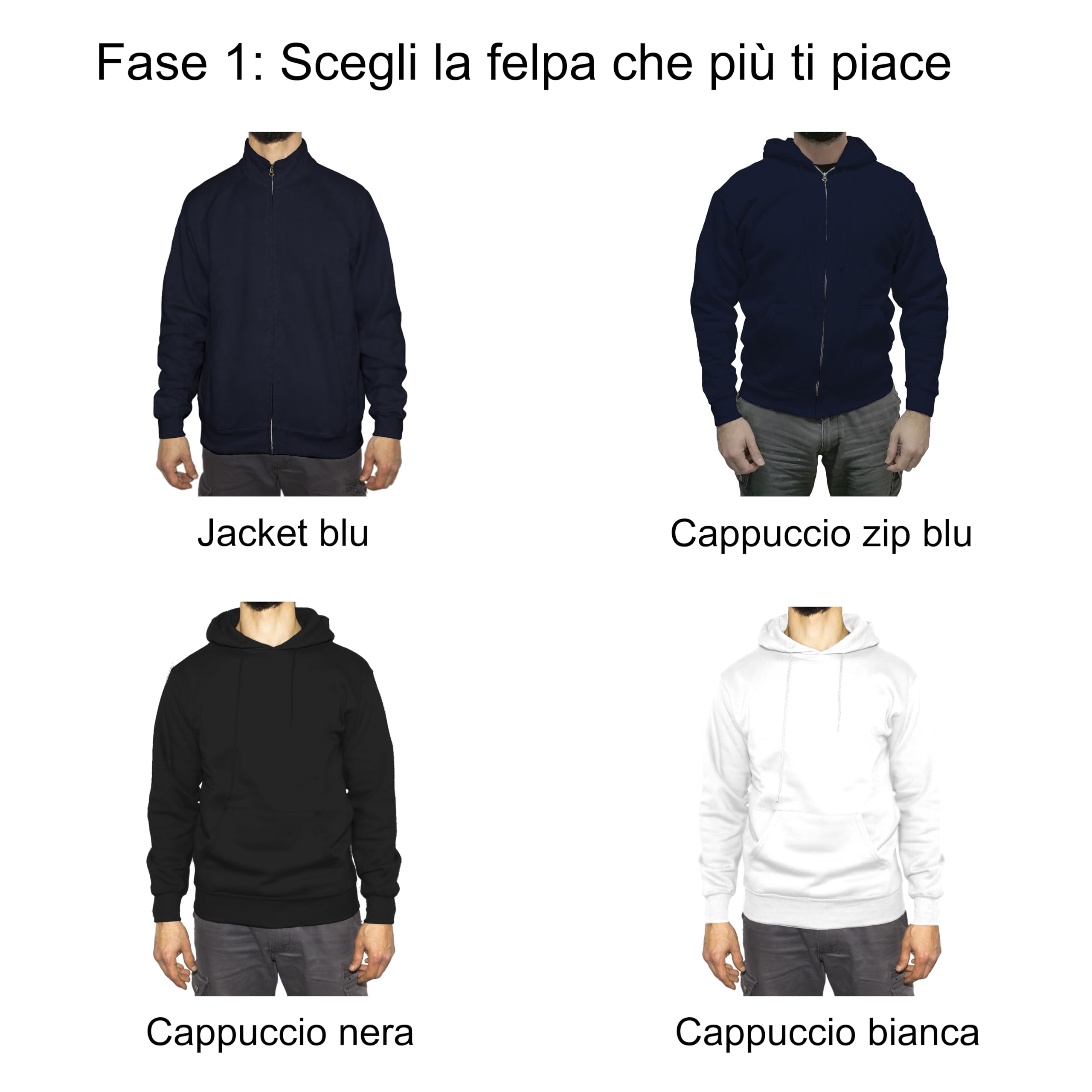 Felpa da Uomo Personalizzata per Medico, OSS e Infermiere, con possilità di Personalizzare Una Manica.
