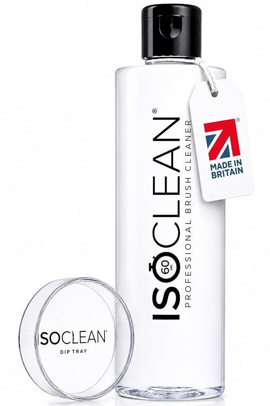 Limpador de pincéis de maquiagem Isoclean com bandeja para imersão, 250 mL