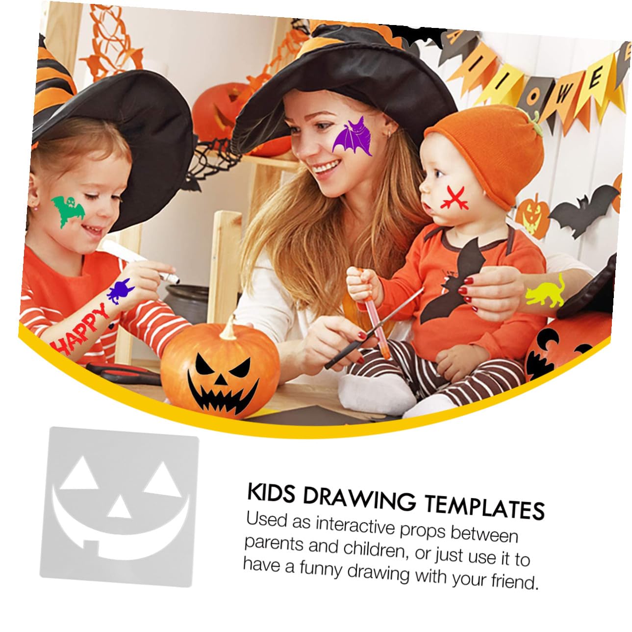 DOITOOL 27pezzi Stencil Halloween Motivi di Zucca Stencil Pittura Fai da Te di Plastica Riutilizzabile Adatto per Scrapbooking Pittura su Tela e Decorazioni Murali