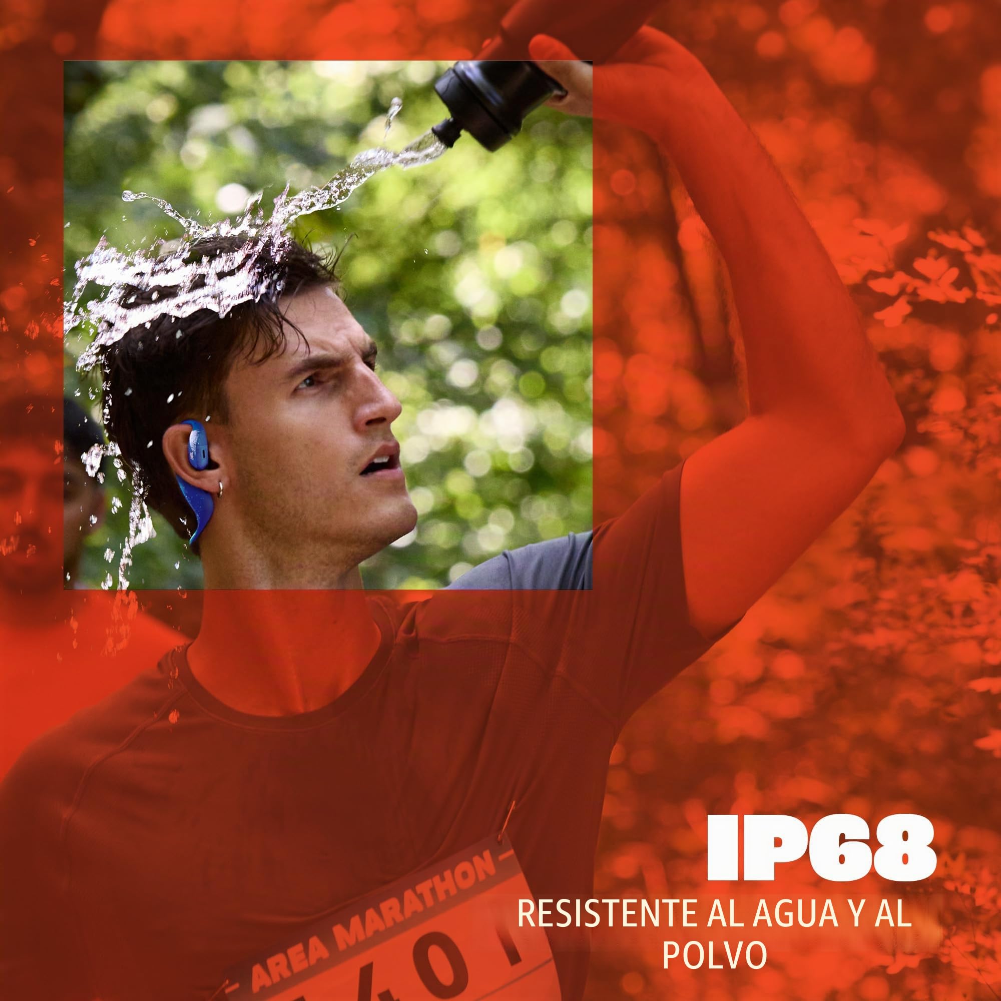 JBL Endurance Pace Auriculares Deportivos Open-Ear, Negro/Gris | Bluetooth, 10H de Autonomía, Banda para el Cuello con Memoria, Protección IP68 contra Agua y Polvo, Tecnología JBL OpenSound