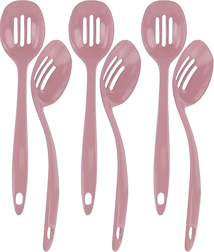 Vista 19 de Reston Lloyd Utensilios de cocina de melamina ranurada de alta calidad con mango ergonómico resistente al calor, plástico duradero sin BPA, 11.5