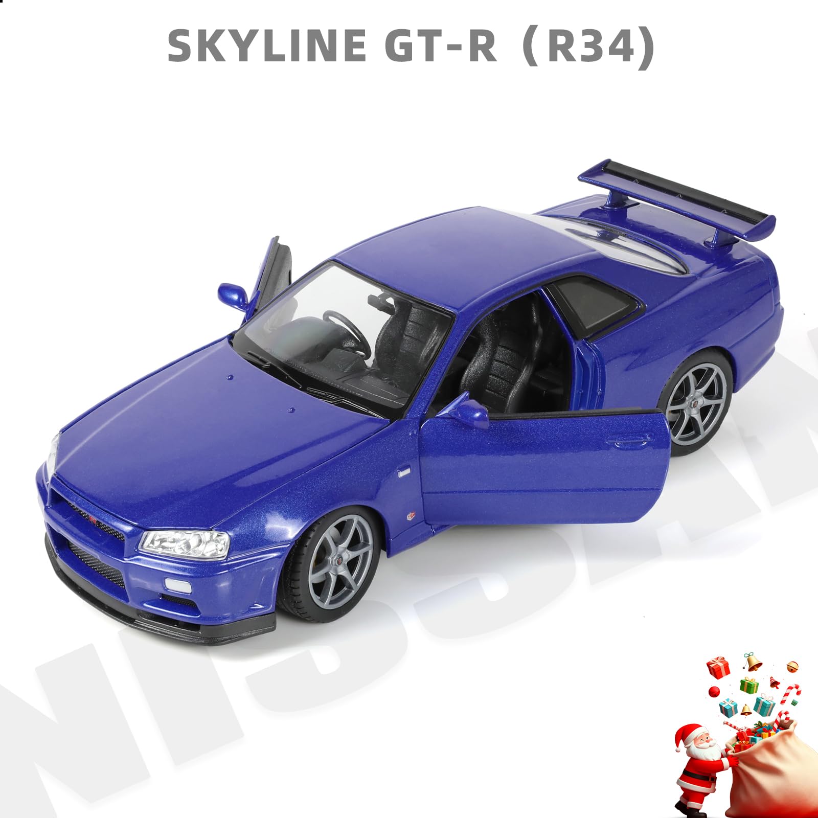 SKYLINE R34 GT-R 1/24 モデルカー Amazon.co.jp: ダイキャストカー 1 24 日産スカイライン GTR-R34 合金