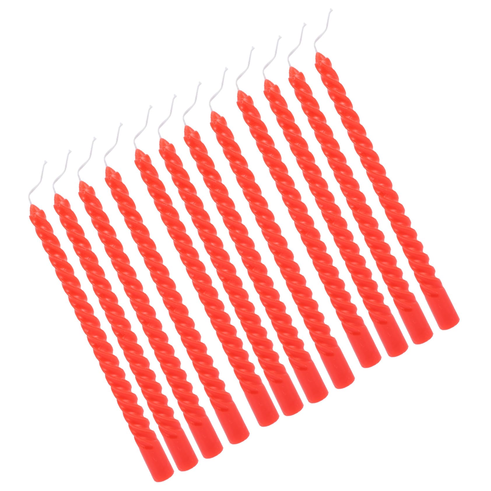 Vaguelly 12 Velas Largas de Parafina Rojas Espesas para Decoración de Bodas y Cenas Románticas, Fáciles de Usar y Crean Ambiente Cálido