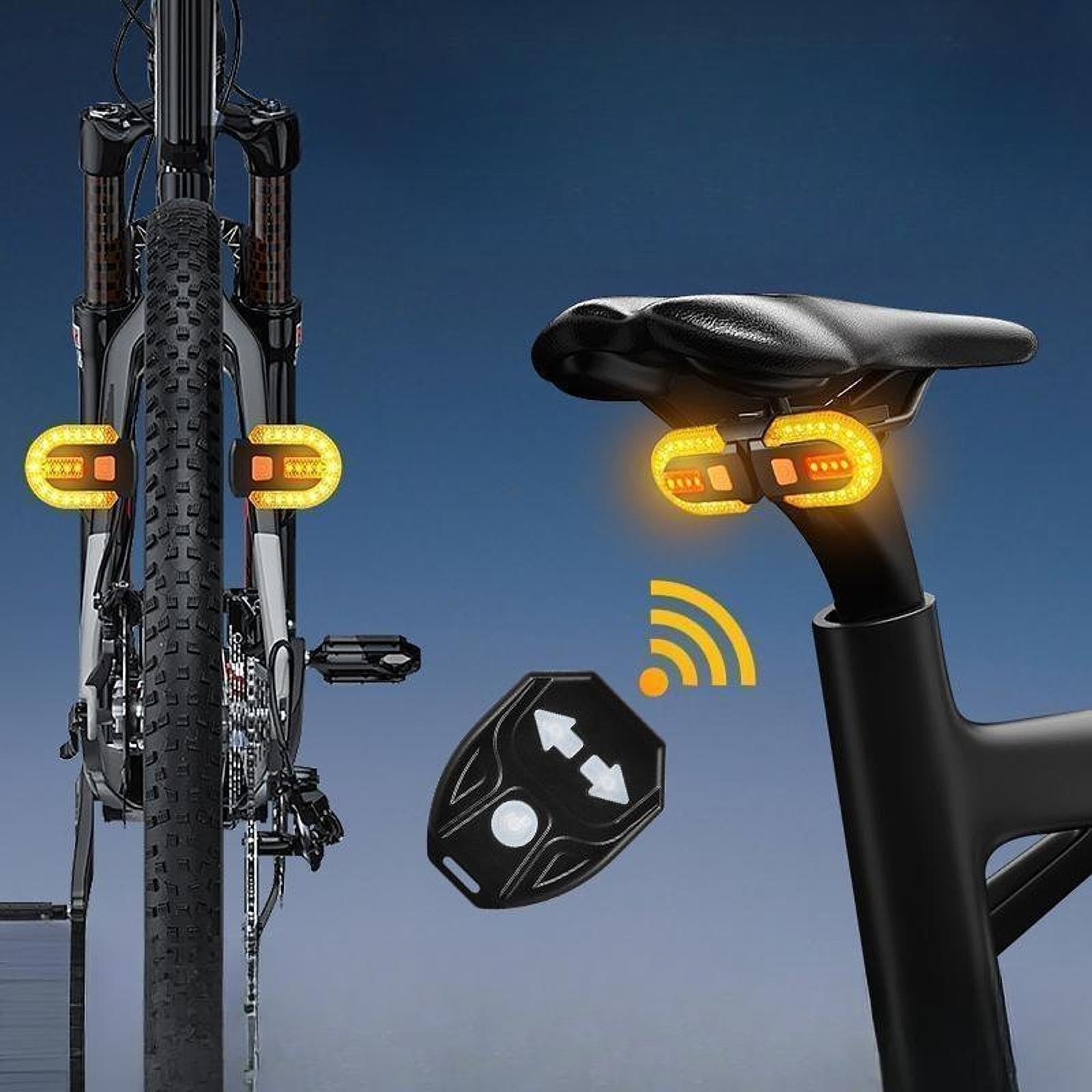 Homyl Fanale Posteriore per Bicicletta con USB E Indicatori di Direzione per Donne E Adulti, Ideale per Mountain Bike.