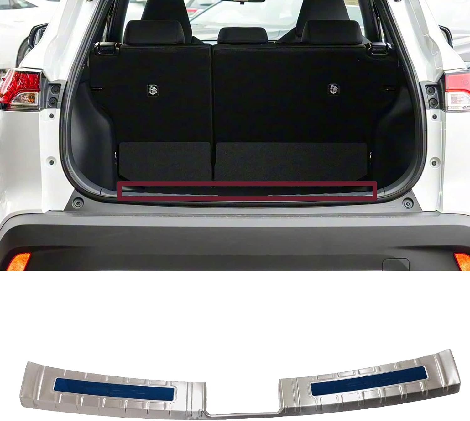 Car Rear Bumper Guard Protector for Toyota Corolla Cross/Frontlander 2023 2024 2025 Accessories, Easy Mount Installation,Achieve a Sturdy, Professional fit. (Inside Silvery)