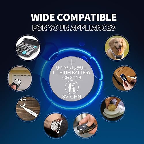 Miniatura 7 de Paquete de 10 baterías CR2016 para control remoto de automóvil, batería de litio CR2016 de 3 V para control remoto sin llave, llavero de automóvil y