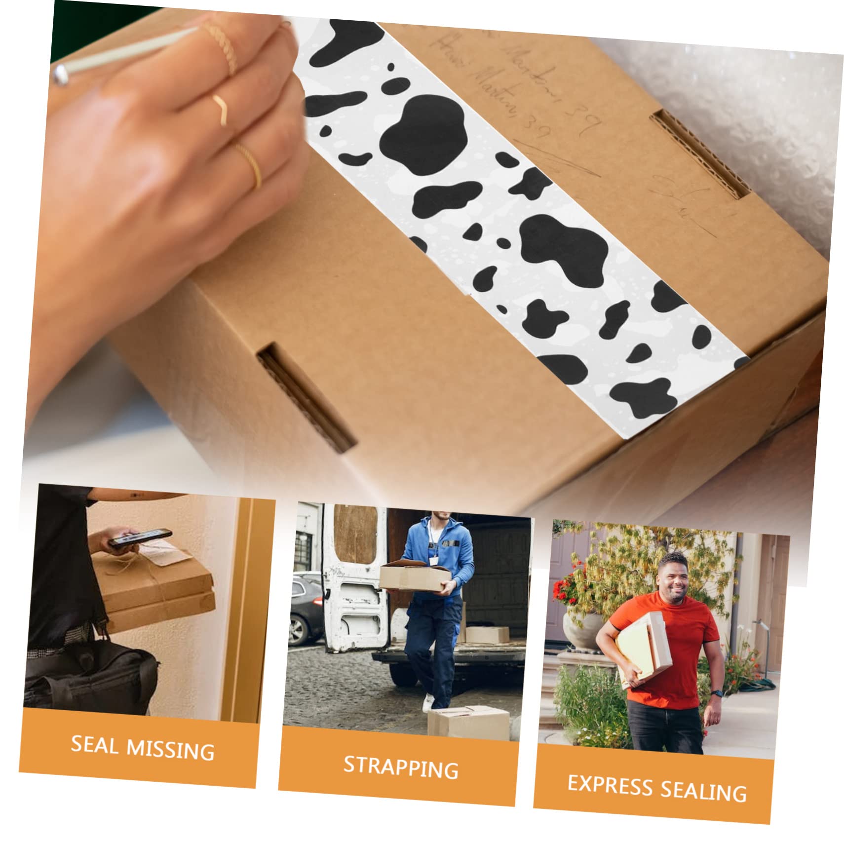 jojofuny 4 Cinta de Embalaje Decorativa de de Leche Cinta Adhesiva para Envío para Oficina y para Sellar Cajas y Manualidades Alta Viscosidad y Resistencia Accesorio de Embalaje