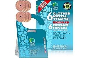 Moth Protection Trio: Closet Clothing Moth Traps, Pheromones, Cedar Blocks