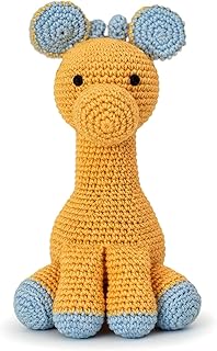 Happy Threads Crochet Toys for Kids - Clever Giraffe | Cute Handmade Stuffed Animal for Boys and Girls | BIS Certified, Sa Price In India