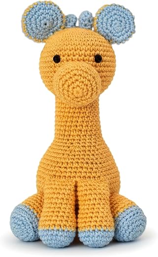 Happy Threads Crochet Toys for Kids - Clever Giraffe | Cute Handmade Stuffed Animal for Boys and Girls | BIS Certified, Sa...
