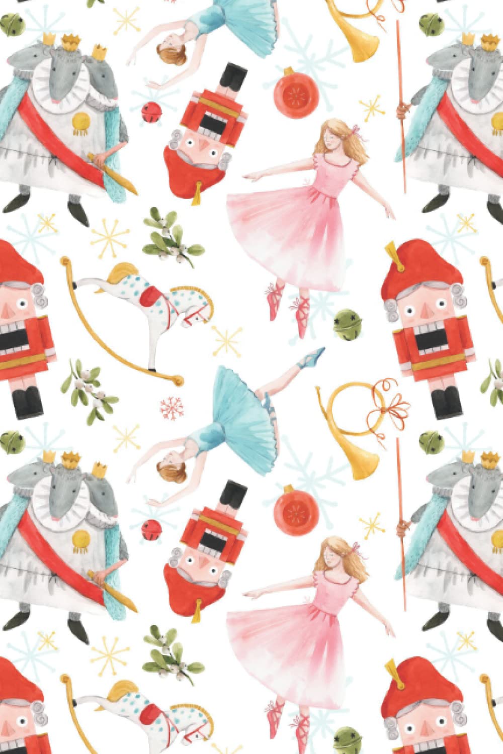 Nutcracker Ballet Notebook Journal Blank Wide Ruled Pages Paper Composition Book Daily Planner Notes
