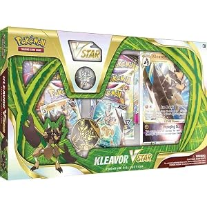 Pok mon TCG Kleavor VSTAR Premium Collection 2 Etched Foil Promo Cards 1 Foil Oversize Card 5 Booster