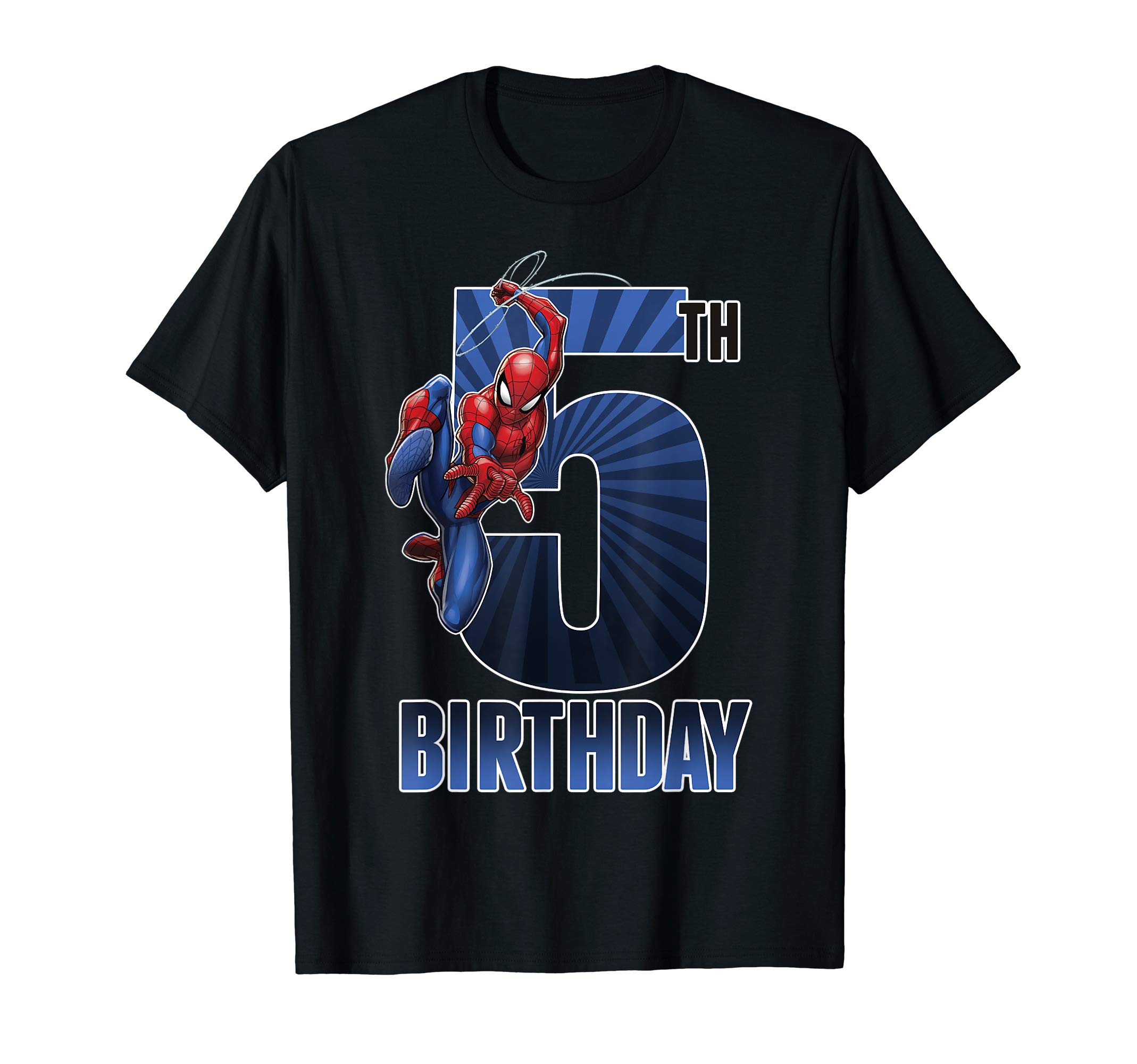 MarvelSpider-Man Swinging 5th Birthday Graphic T-ShirtOEKO-TEX STANDARD 100