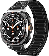 Spigen for Samsung Galaxy Watch Ultra 2/1 Band (2026/2025/2024) | Lightweight Soft Nylon Fabric Adjustable Men Women Hook and Loop Sport Replacement Strap WBF0