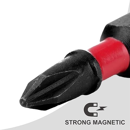 Miniatura 5 de Impact Tough #2 Phillips - Juego de puntas de destornillador de 1 pulgada, paquete de 30 puntas de destornillador PH2 a granel