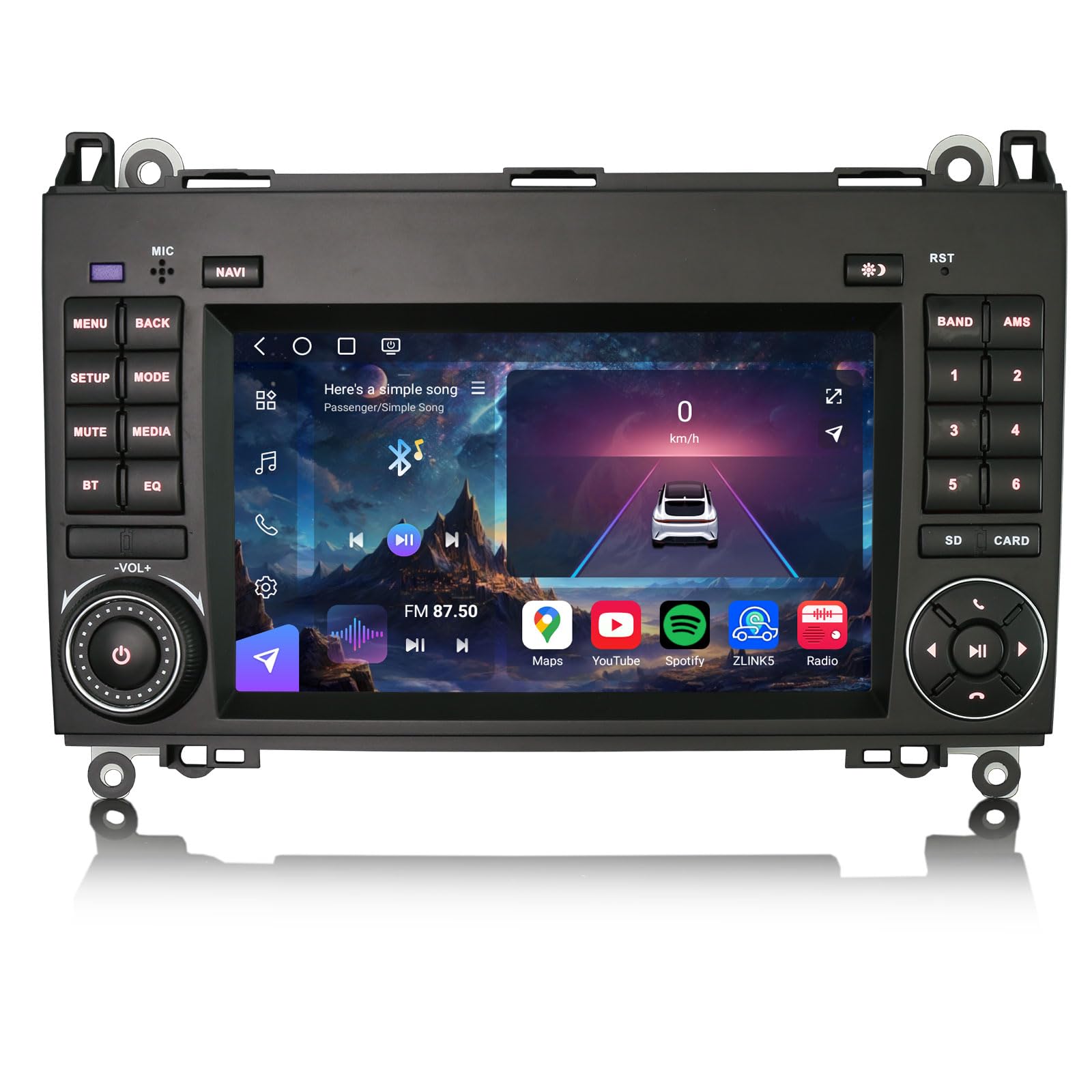 Erisin 8GB+128GB Android 16 Radio Coche para Mercedes Clase A/B W169 W245 | Qualcomm 8-Core Radio Coche Bluetooth GPS para Sprinter Viano VW Crafter 7" CarPlay Android Auto DAB+WiFi 4G USB OBD Canbus