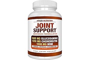 Arazo Nutrition Glucosamine Chondroitin Turmeric Msm Boswellia: Ultimate Joint Pain Relief